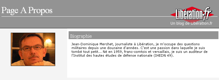 Libération, blog sur les affaires militaires