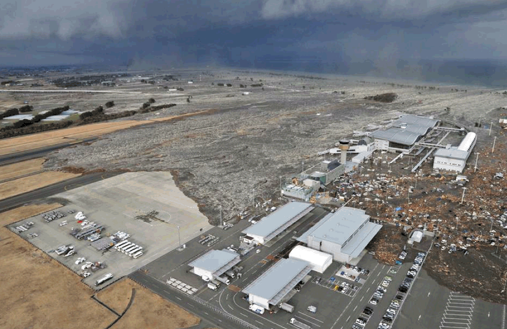 tsunami sur l'aéroport