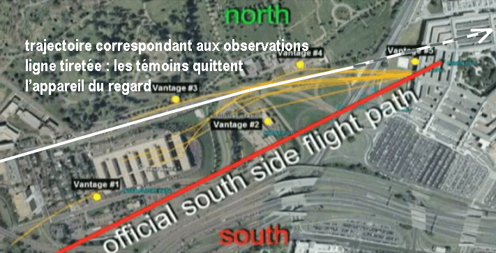 trajectoire nord Pentagone 2