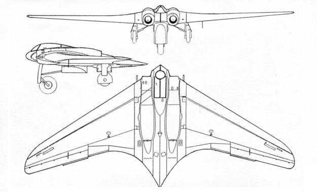 Horten, plan trois vues