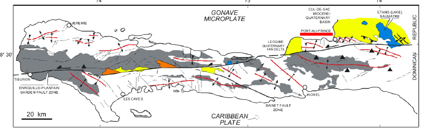 Haïti, faille transforma,nte sud