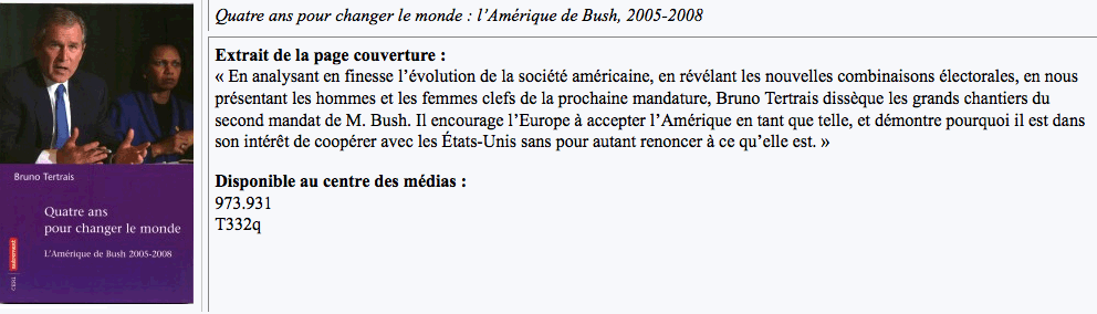 Bush et Rice vu par Tetrais