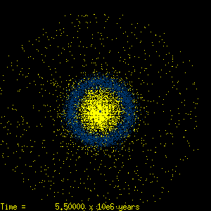 simulation de galaxie spirale barree