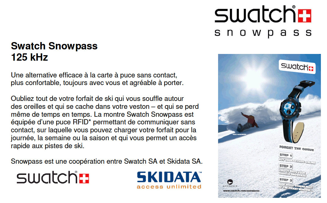 RFID swatch snowpass