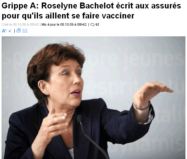 Roselyne Bachelot écrit aus assurés