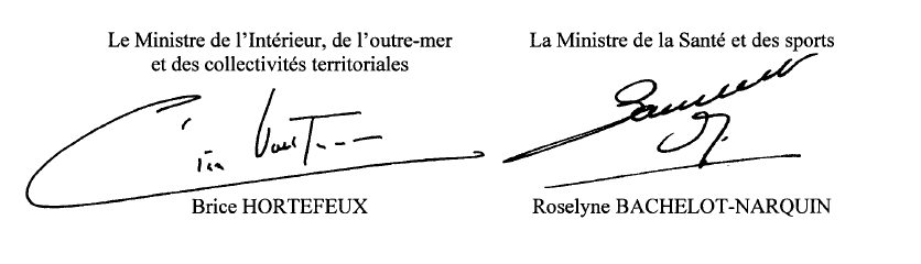 Signatures Hortefeux et Bachelot