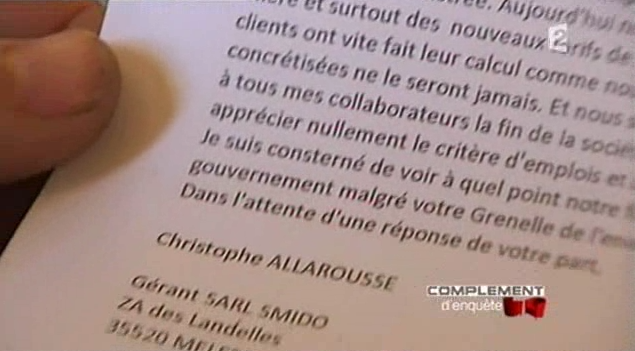 lettre au ministre