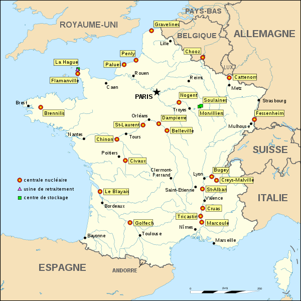 Sites nucléaires français
